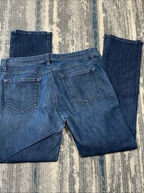 Size 12 / 31 LOFT Modern Straight Blue Leg Women's Jeans